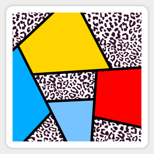 Abstract, Geometric Leopard Print Sticker